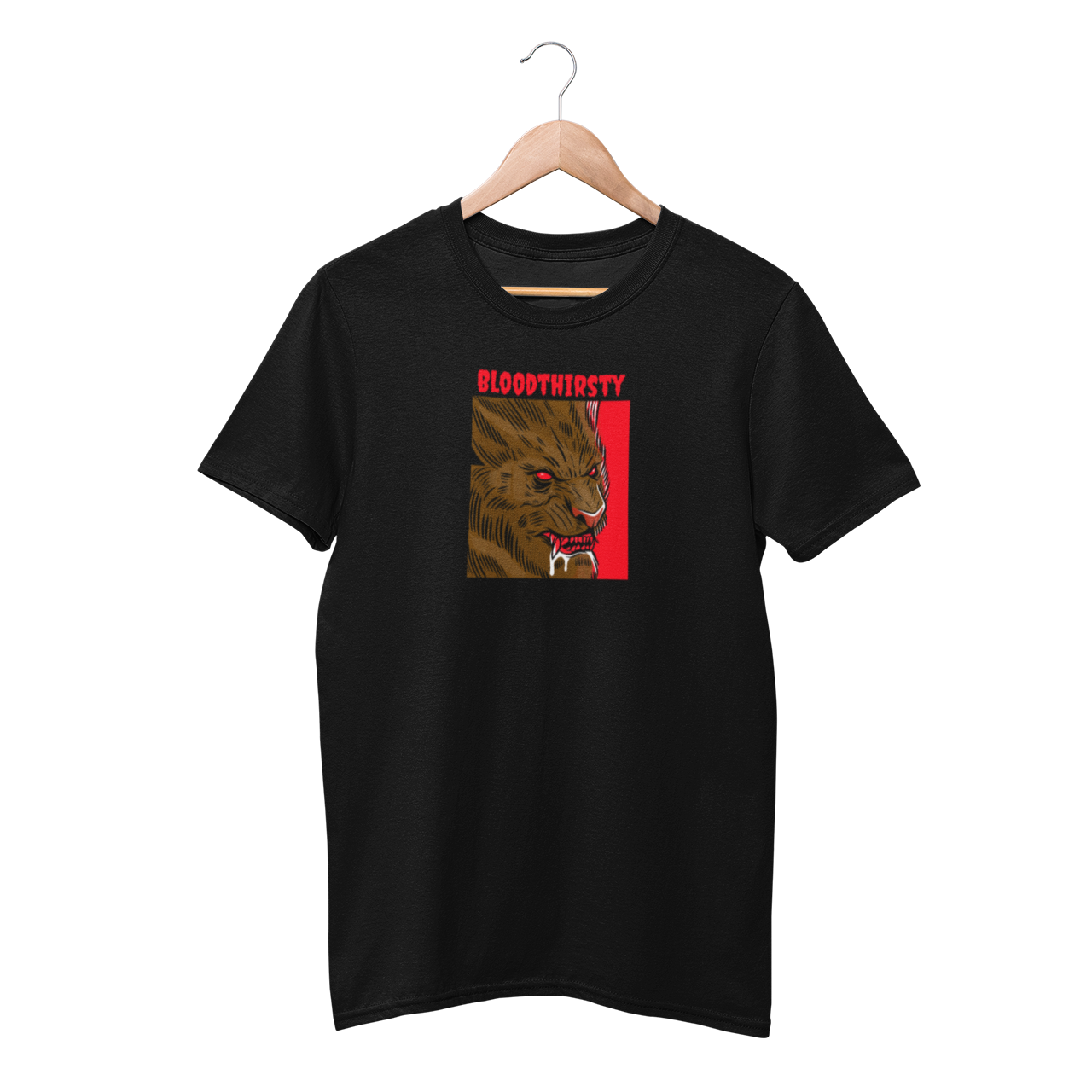 Bloodthirsty Werewolf (w/text) T-Shirt